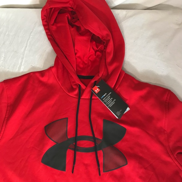 BRAND NEW Red Under Armour Men’s Hoodie - Picture 2 of 7